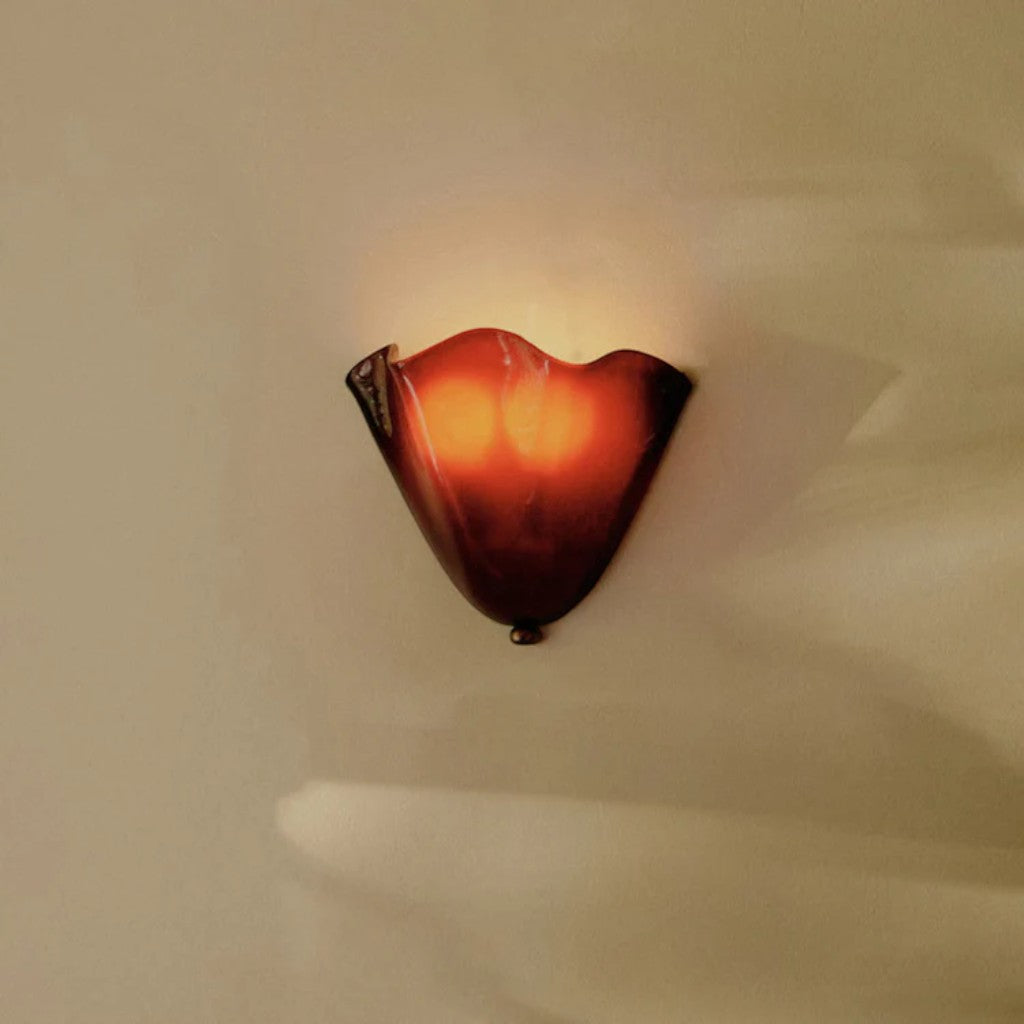 Retro Glass Shell Wall Light Sconce