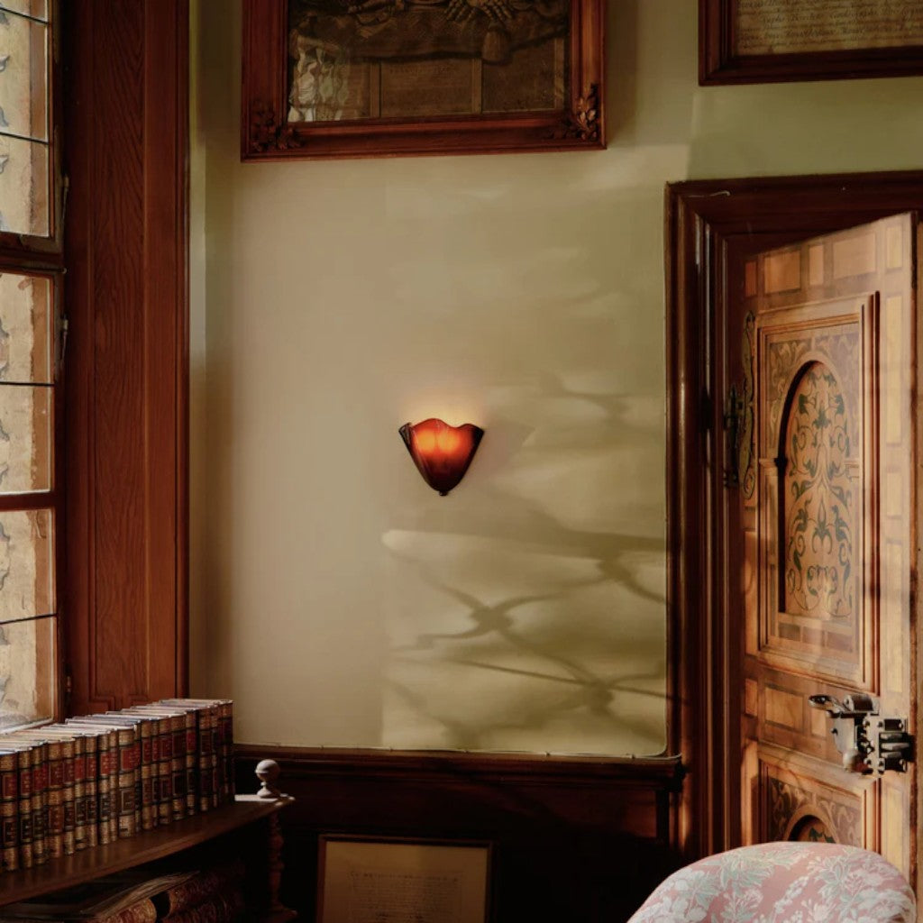 Retro Glass Shell Wall Light Sconce