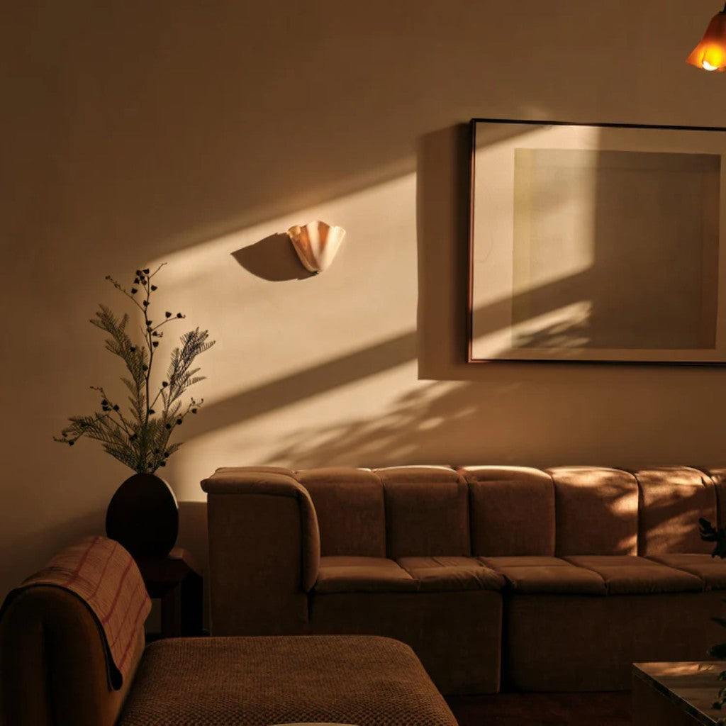 Retro Glass Shell Wall Light Sconce