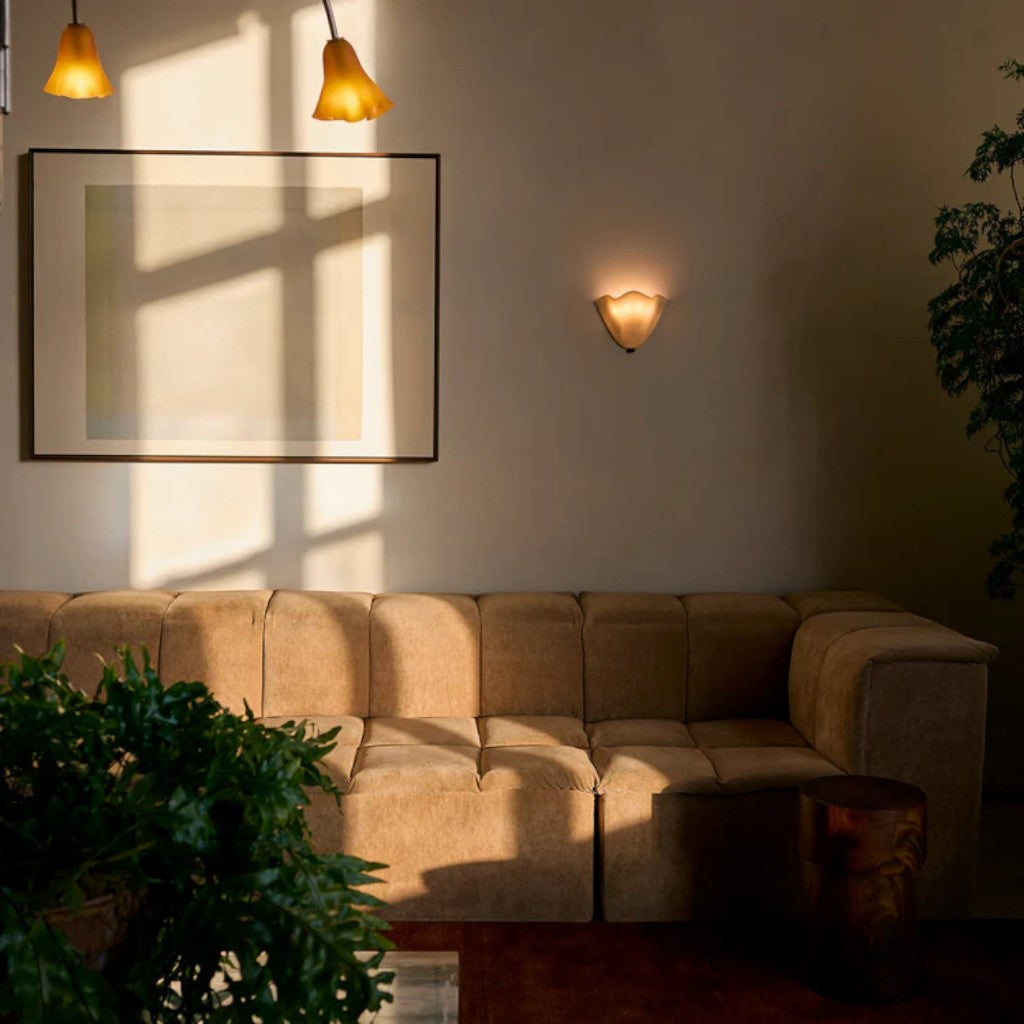 Retro Glass Shell Wall Light Sconce