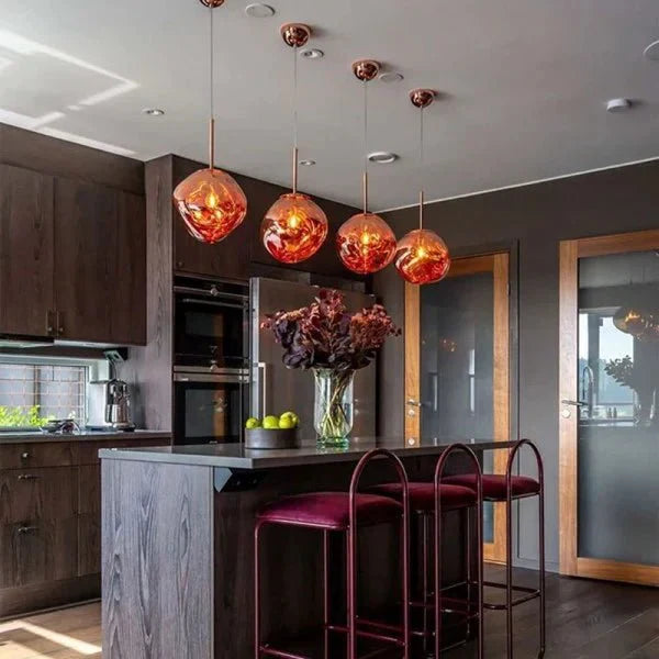 Modern Lava-Textured Pendant Light