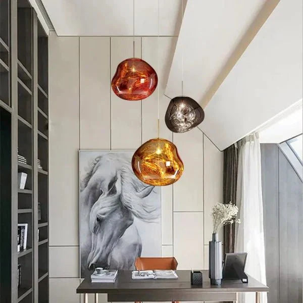 Modern Lava-Textured Pendant Light