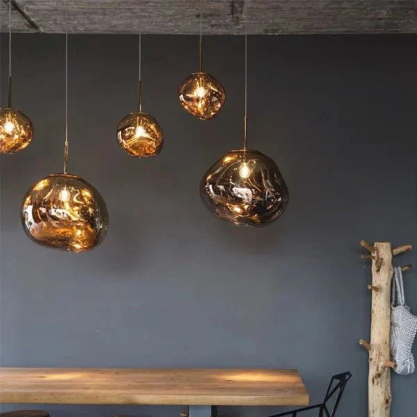 Modern Lava-Textured Pendant Light