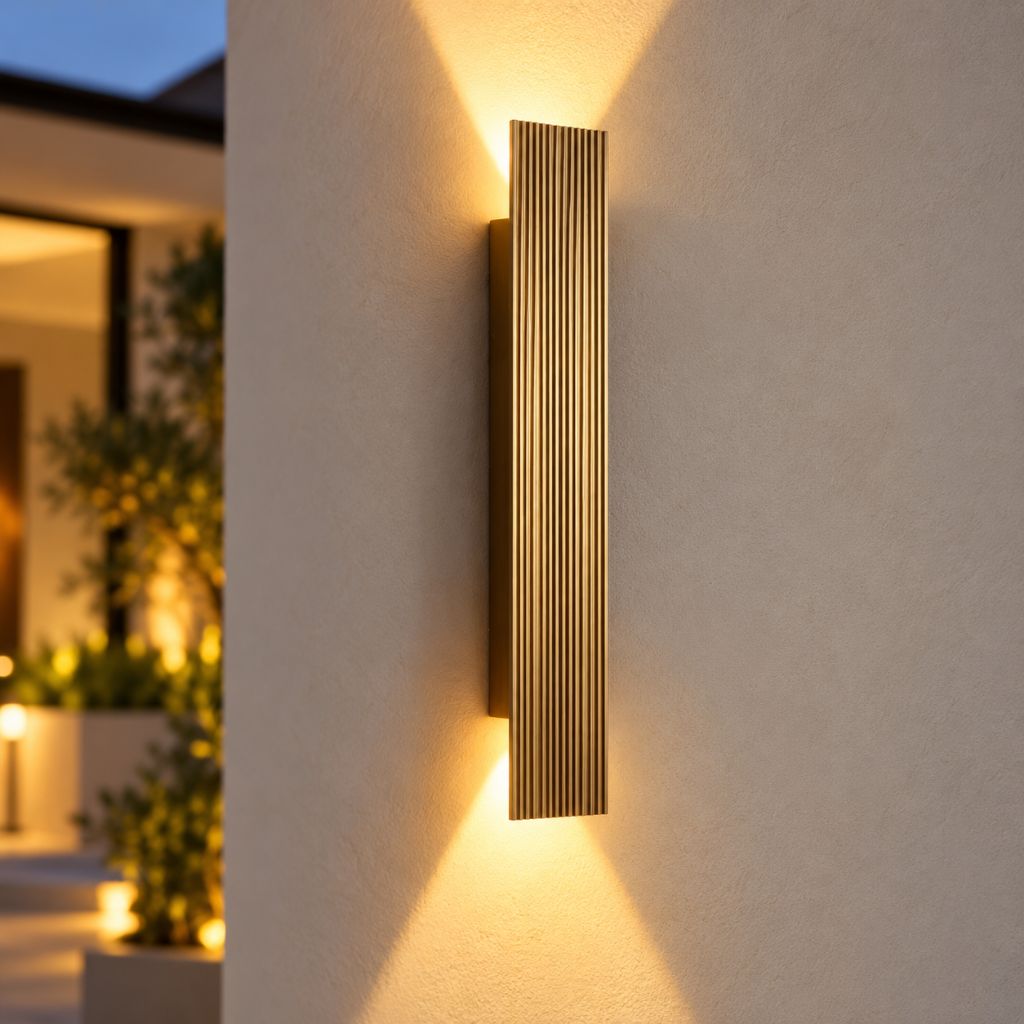 Ribbed Aluminum IP65 Up and Down LED Wall Light