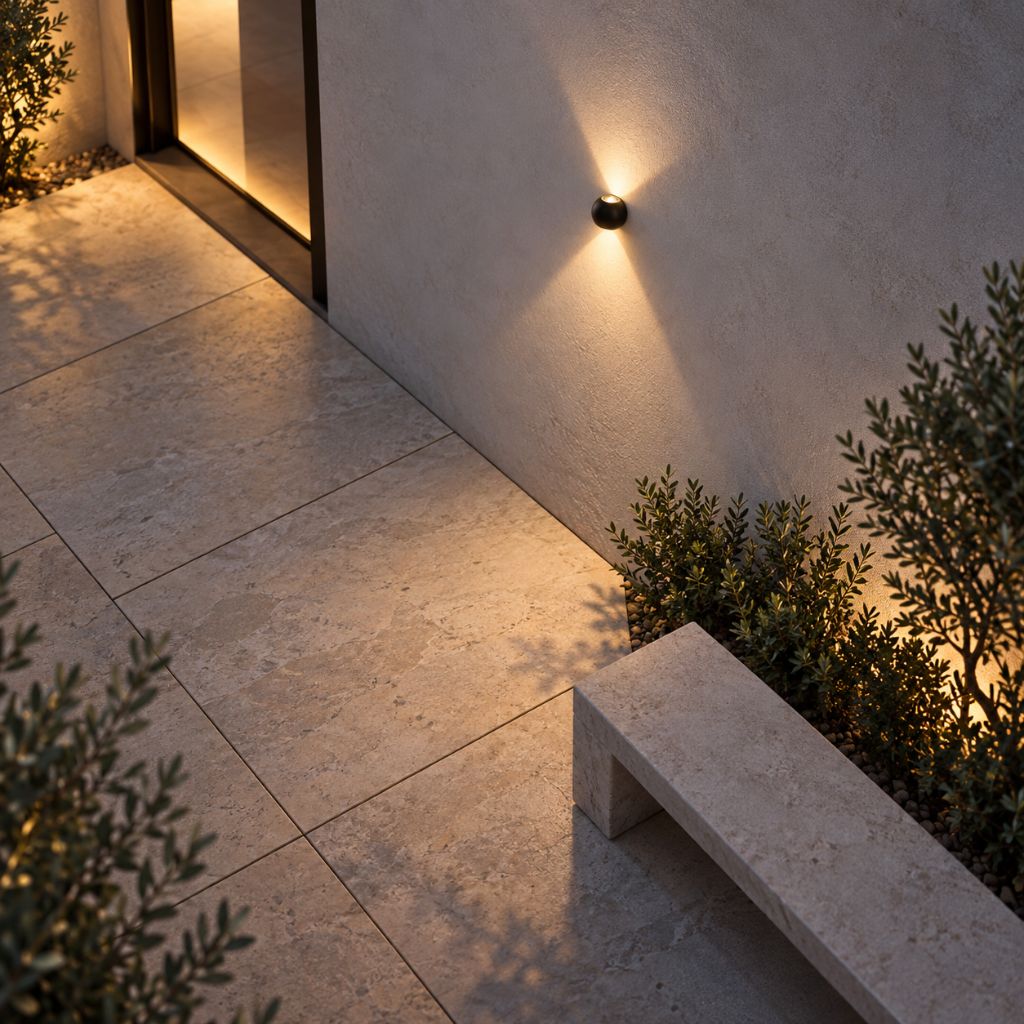 Round LED Outdoor Wall Light IP65 Up Down 6W