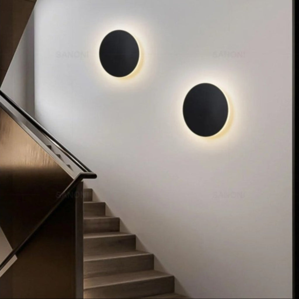 Round Backlit Sconce LED Wall Light for Interiors - Lattea Global