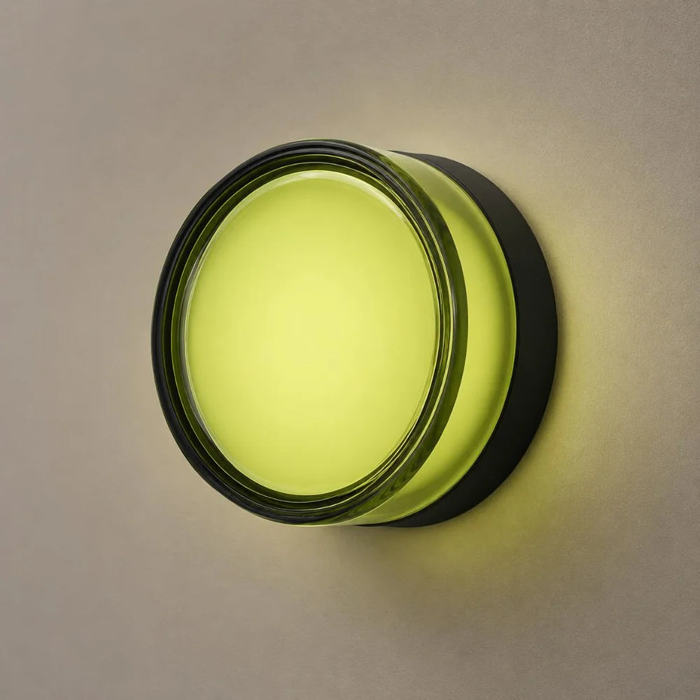 Round led wall sconce ip65 cct switch indoor outdoor lamp