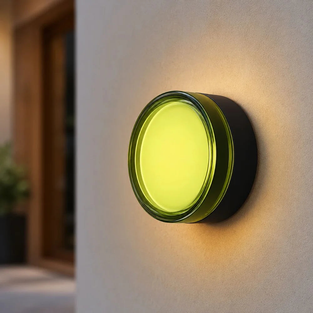 Round led wall sconce ip65 cct switch indoor outdoor lamp – view 12