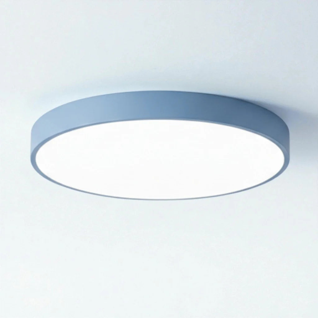 Round Slim Semi Flush Ceiling Light Fixture For Living Room
