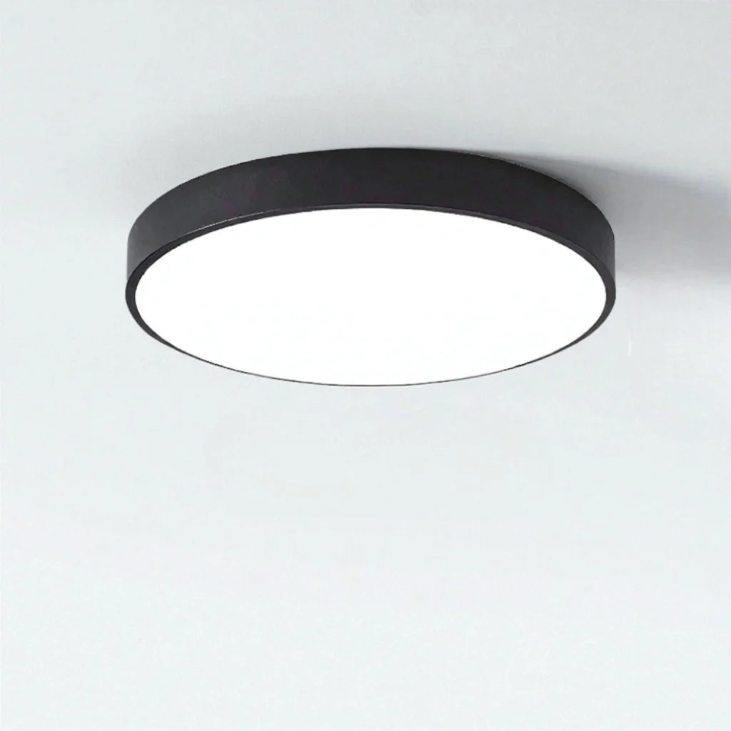 Round Slim Semi Flush Ceiling Light Fixture For Living Room