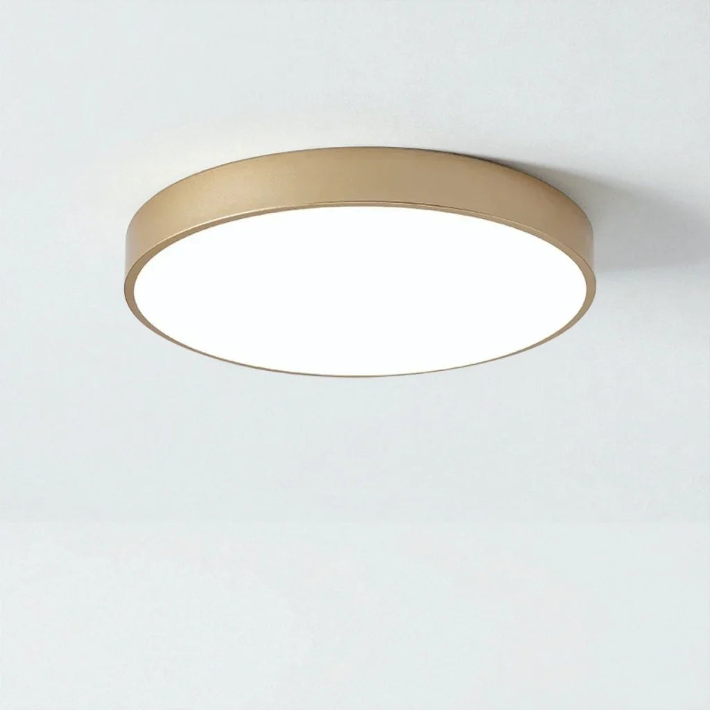 Round Slim Semi Flush Ceiling Light Fixture For Living Room