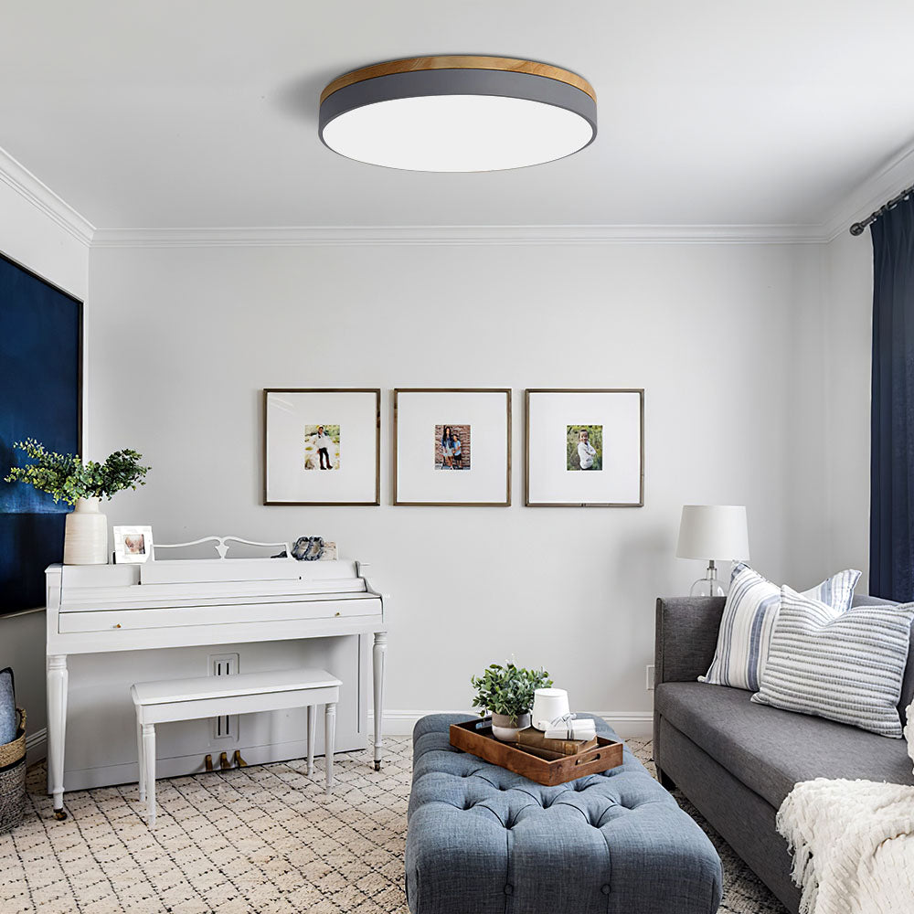 Ceiling Light Wooden LED Fixture Modern Design 1