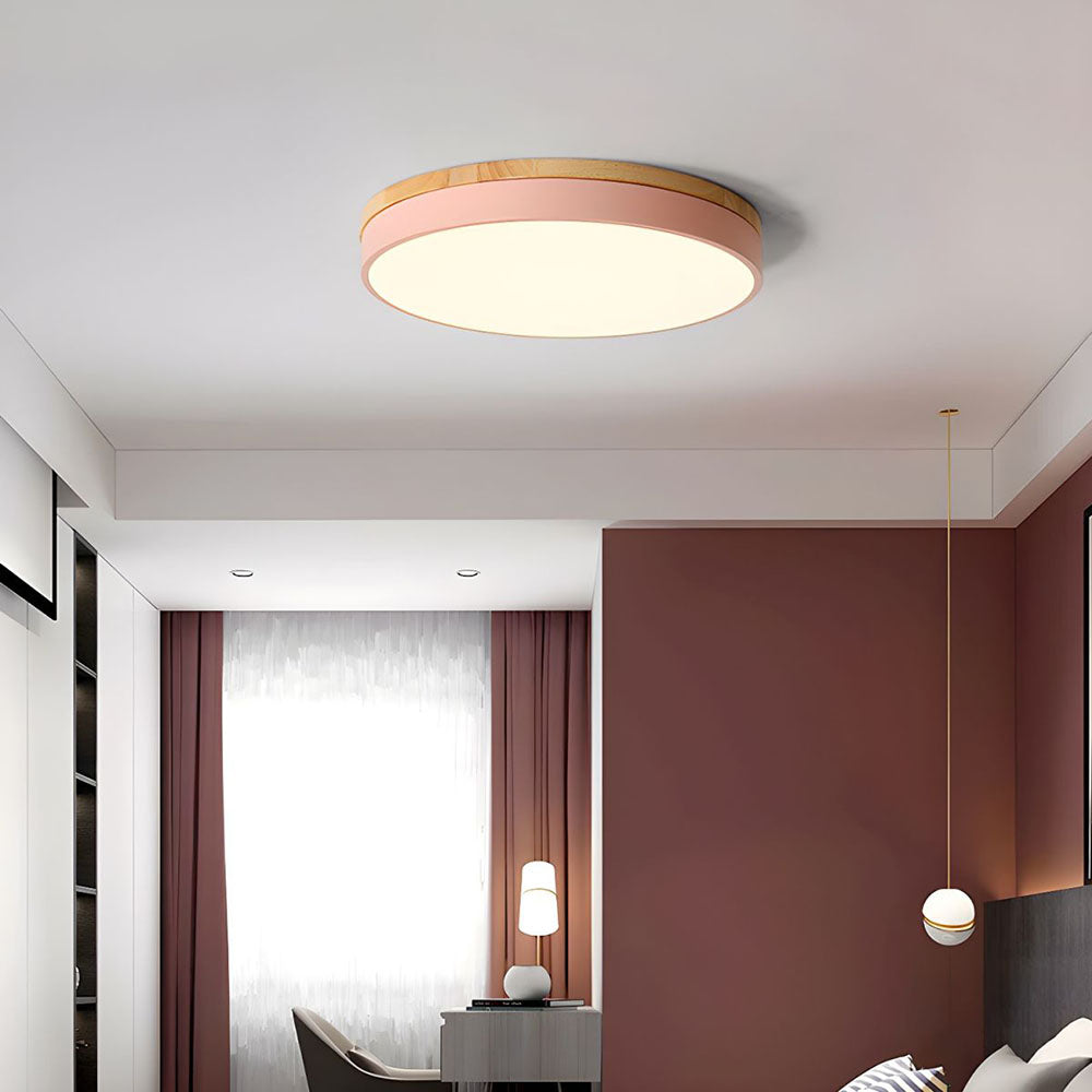 Ceiling Light Wooden LED Fixture Modern Design 14