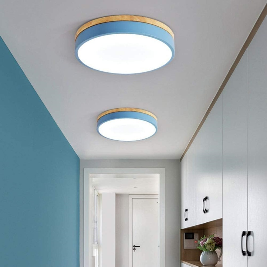 Ceiling Light Wooden LED Fixture Modern Design 12