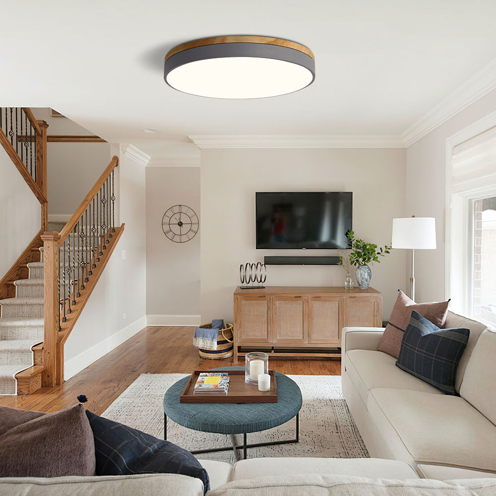 Ceiling Light Wooden LED Fixture Modern Design 2