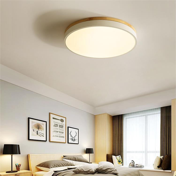 Ceiling Light Wooden LED Fixture Modern Design 6