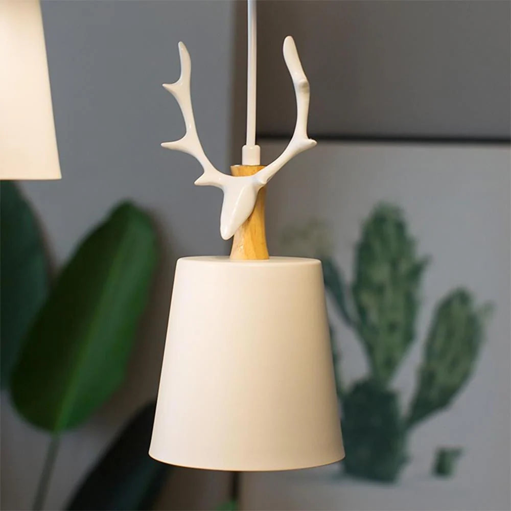 Rustic Deer Antler-Inspired Hanging Lamp