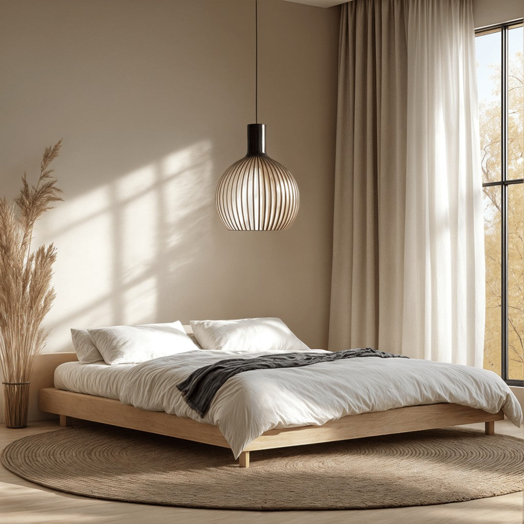 Rustic Wooden Cage Pendant Light