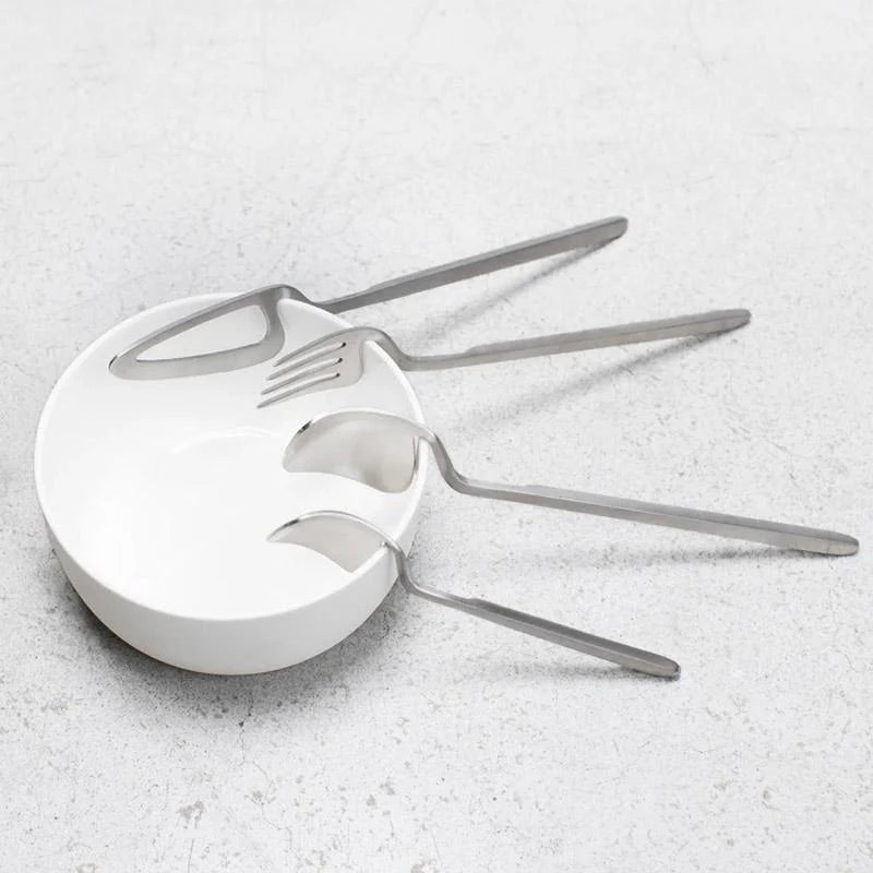 Skeleton Cutlery Set – Luxe Stainless Steel with Bold Contemporary Design