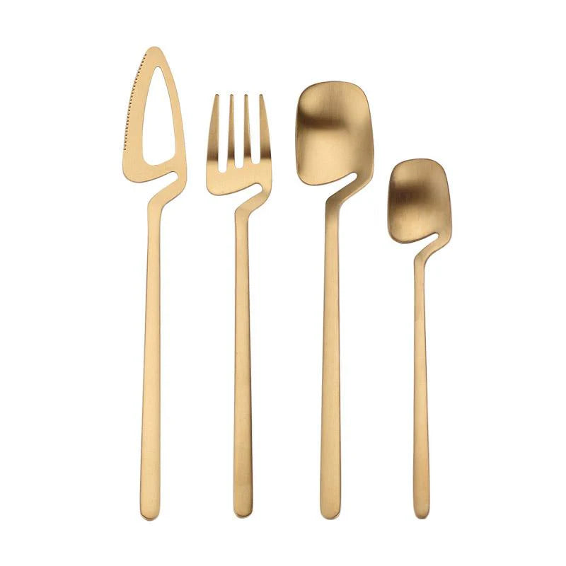 Skeleton Cutlery Set – Luxe Stainless Steel with Bold Contemporary Design