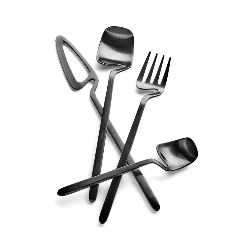 Skeleton Cutlery Set – Luxe Stainless Steel with Bold Contemporary Design