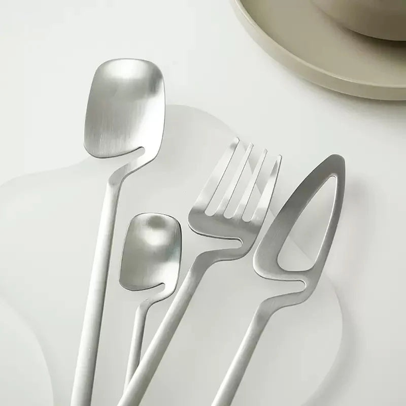 Skeleton Cutlery Set – Luxe Stainless Steel with Bold Contemporary Design