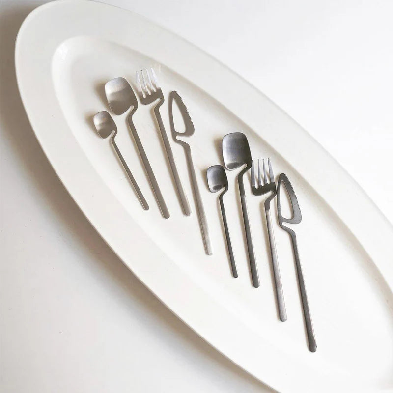 Skeleton Cutlery Set – Luxe Stainless Steel with Bold Contemporary Design