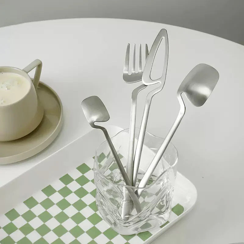 Skeleton Cutlery Set – Luxe Stainless Steel with Bold Contemporary Design