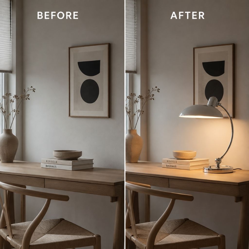 Scandinavian Metal Desk Lamp