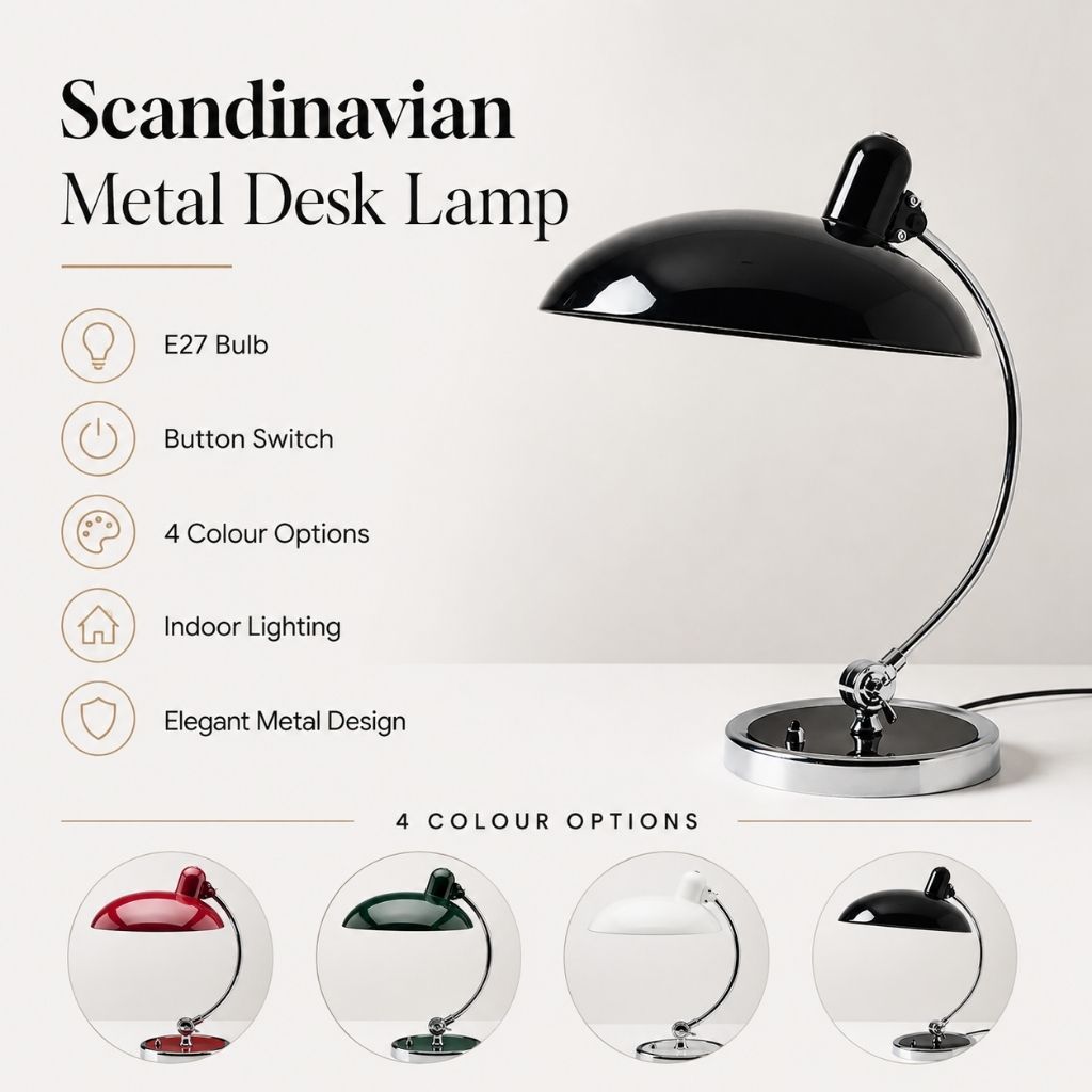 Scandinavian Metal Desk Lamp