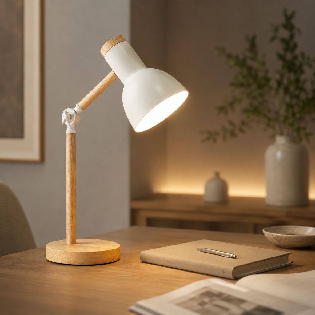 Scandinavian Wooden LED Desk Lamp