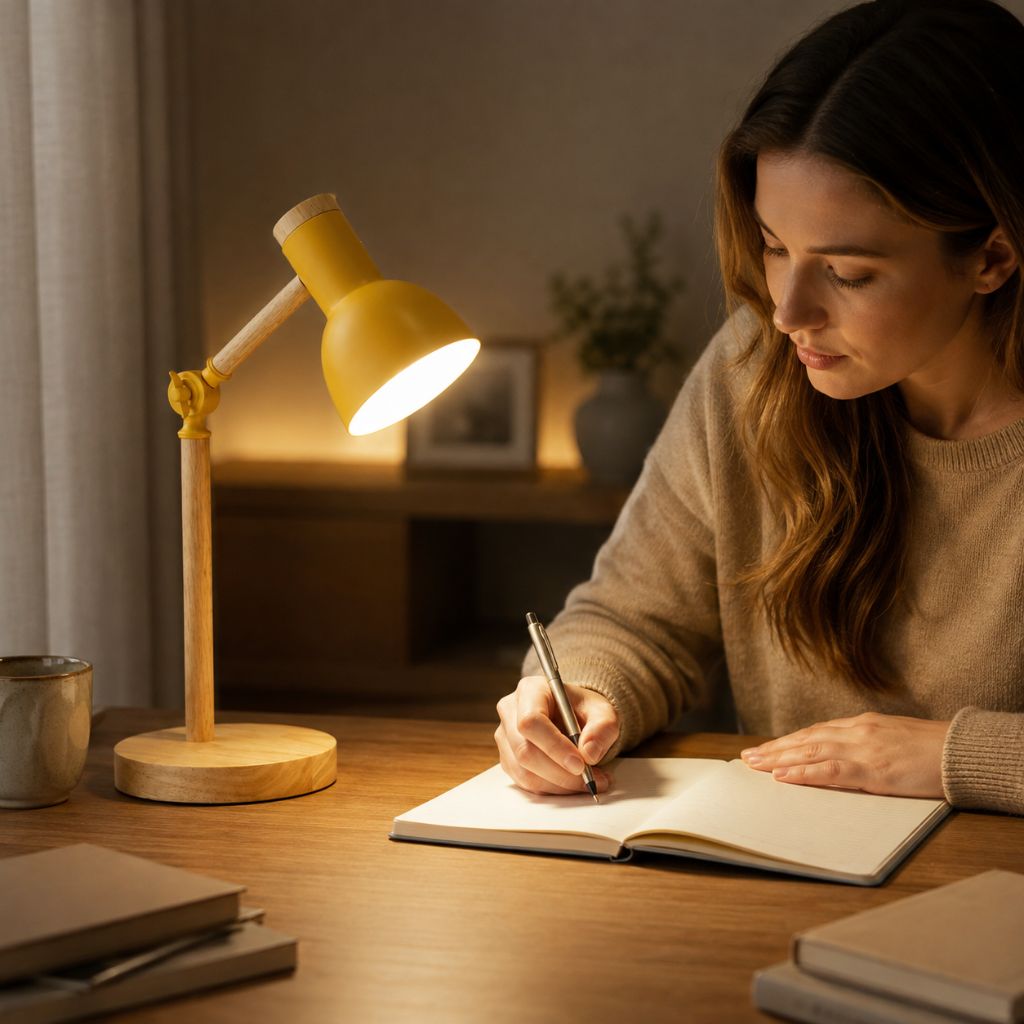 Scandinavian Wooden LED Desk Lamp