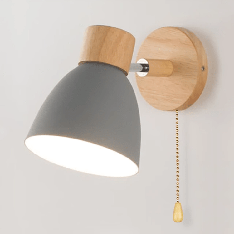 Scandinavian Wooden Wall Light Sconce - Lattea Global