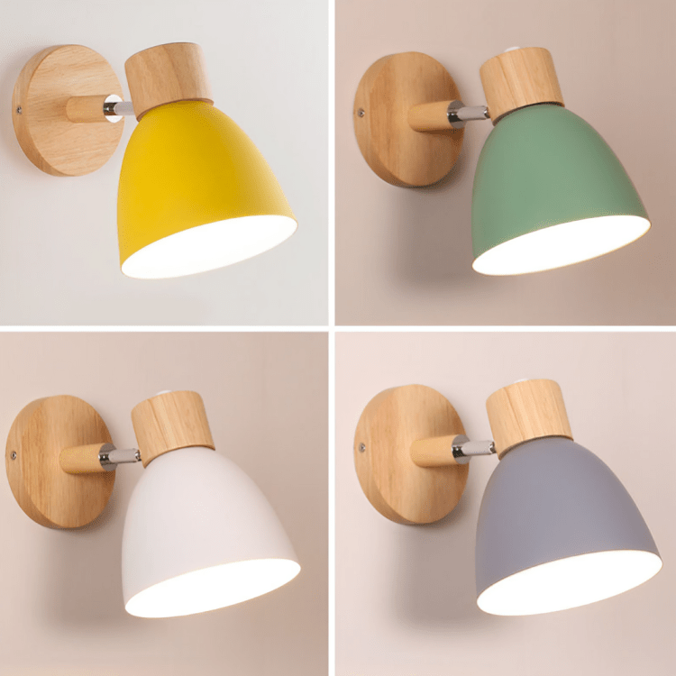 Scandinavian Wooden Wall Light Sconce - Lattea Global