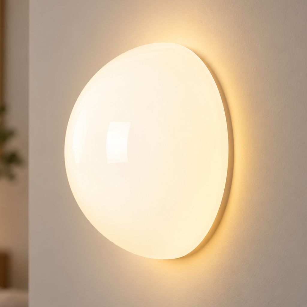Semicircle Glass Wall Light with Concealed Base