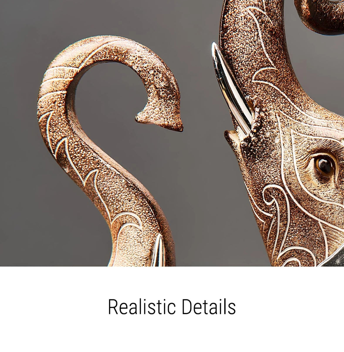 Set of 2 Elephant Figurines – Wildlife Decor - Lattea Global