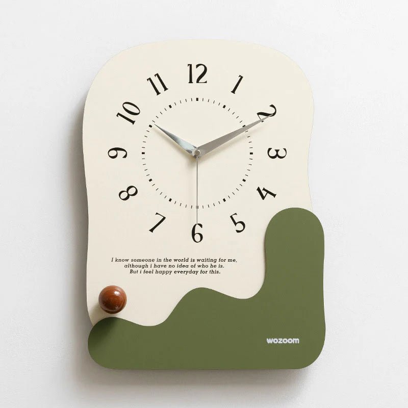 Silent Eco - Friendly Wooden Desk & Wall Clock – Modern 2 - in - 1 Minimalist Design - Lattea Global