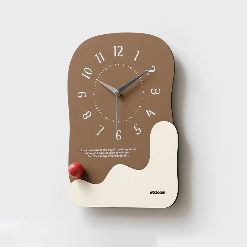 Silent Eco - Friendly Wooden Desk & Wall Clock – Modern 2 - in - 1 Minimalist Design - Lattea Global