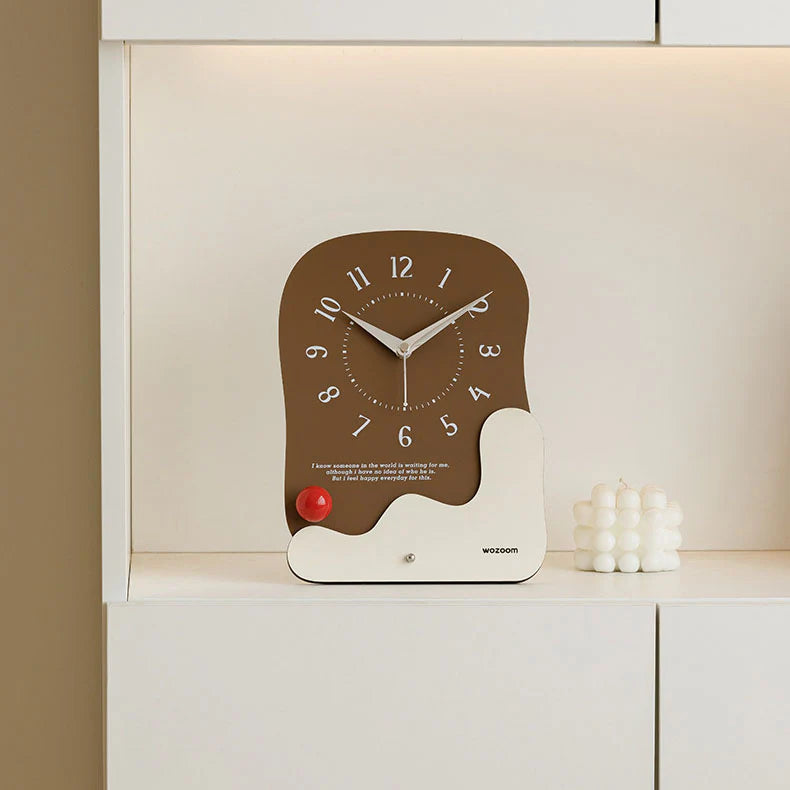 Silent Eco-Friendly Wooden Desk & Wall Clock – Modern 2-in-1 Minimalist Design