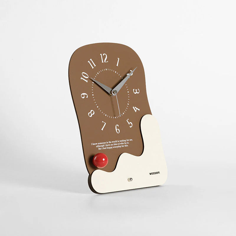 Silent Eco-Friendly Wooden Desk & Wall Clock – Modern 2-in-1 Minimalist Design