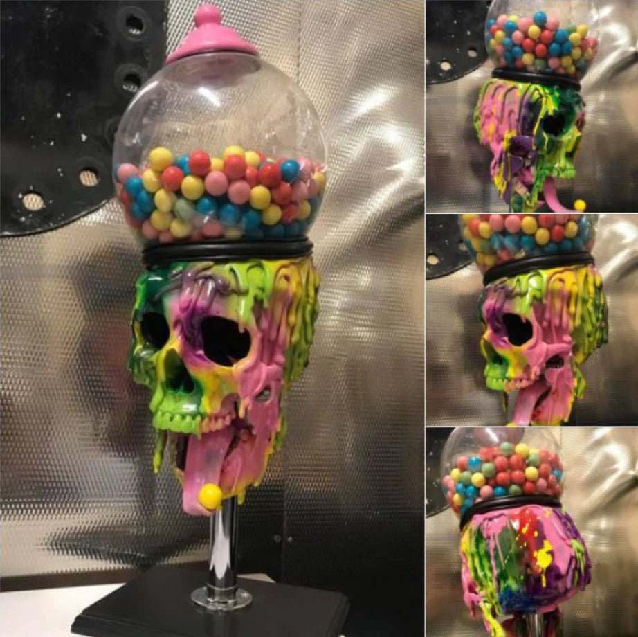 Skull Bubble Gum Machine for Halloween Table Decor - Lattea Global