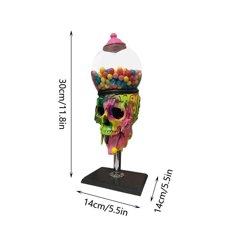 Skull Bubble Gum Machine for Halloween Table Decor - Lattea Global
