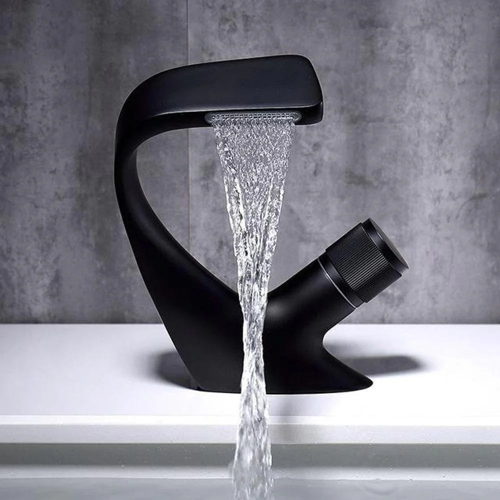 Waterfall Bathroom Sink Faucet with Single Handle