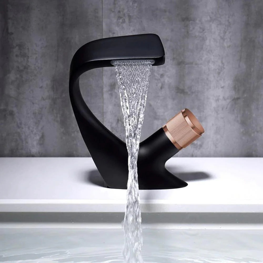 Waterfall Bathroom Sink Faucet with Single Handle