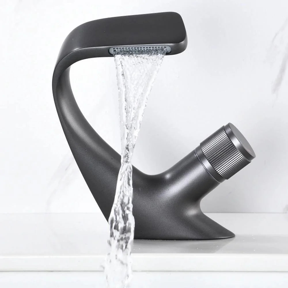 Waterfall Bathroom Sink Faucet with Single Handle