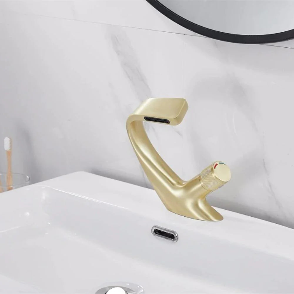 Waterfall Bathroom Sink Faucet with Single Handle