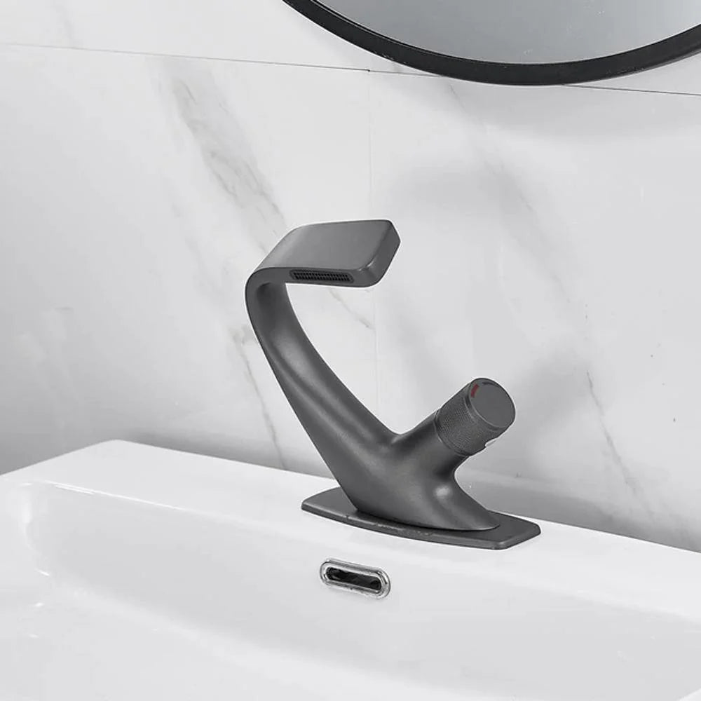 Waterfall Bathroom Sink Faucet with Single Handle