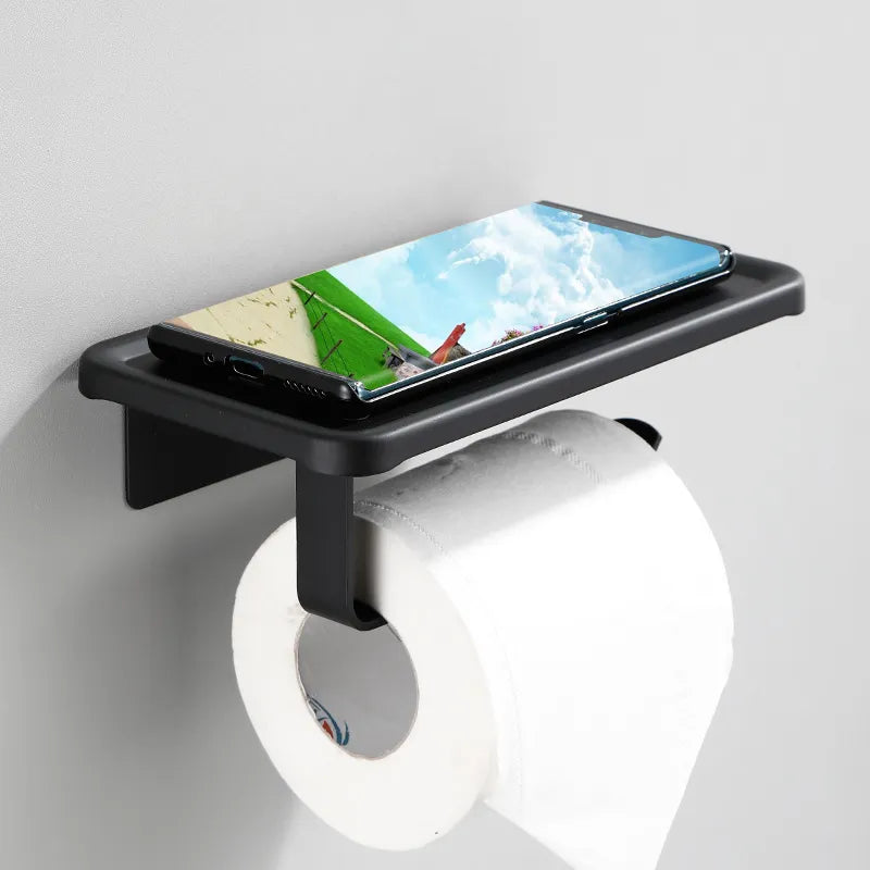 Sleek Metal Roll Holder for Bathroom