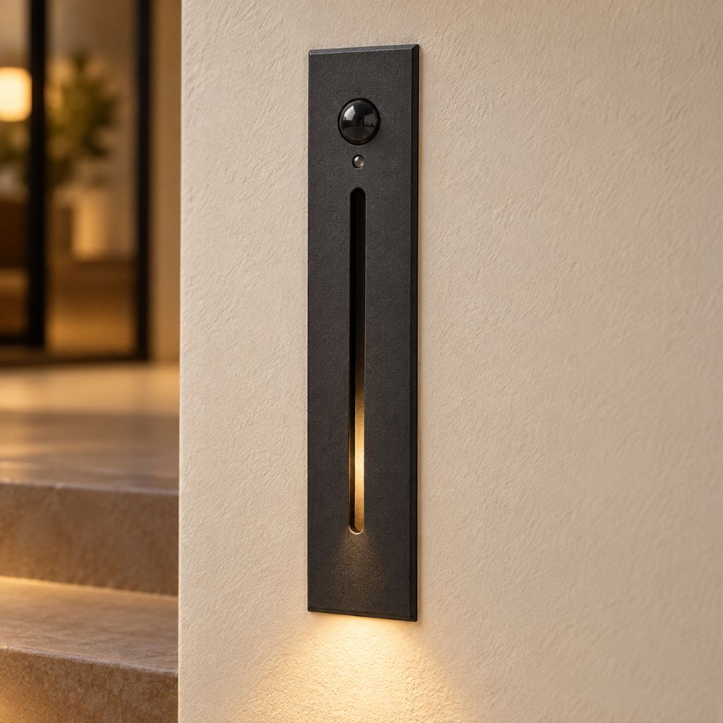 Slim Aluminium Recessed LED Step Light with Motion Sensor