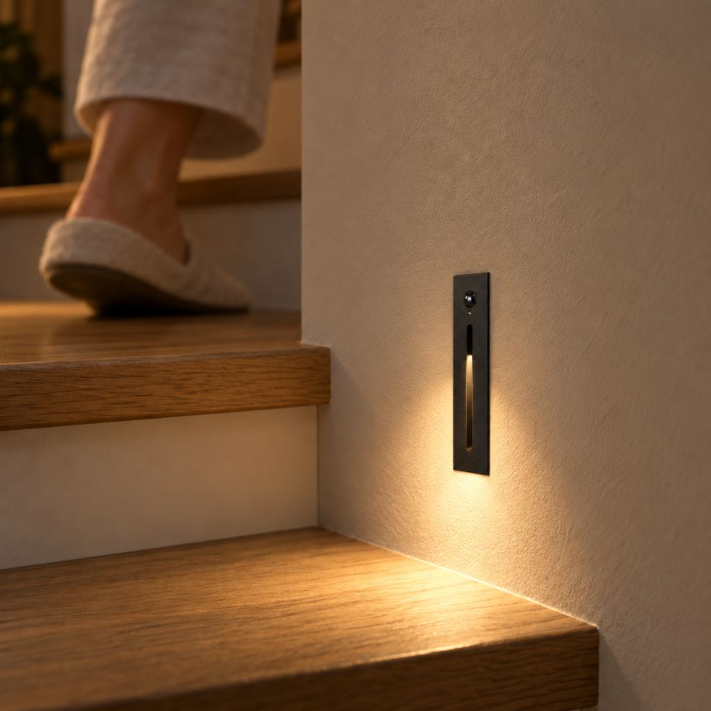 Slim Aluminium Recessed LED Step Light with Motion Sensor